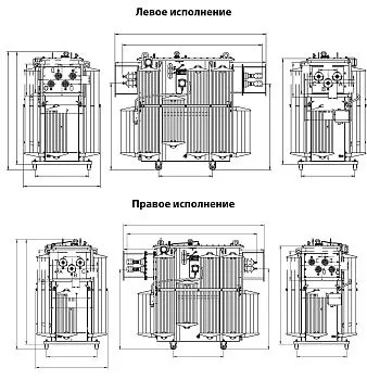 Фото чертежа ТМГФ 1250/6/0,4
